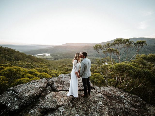 Wedding couple at Kangaroo valley country retreat